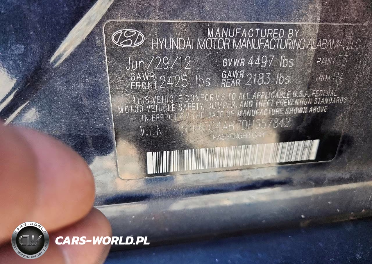 2013 Hyundai Sonata Limited 2.0T VIN:5NPEC4AB7DH557842 - 12