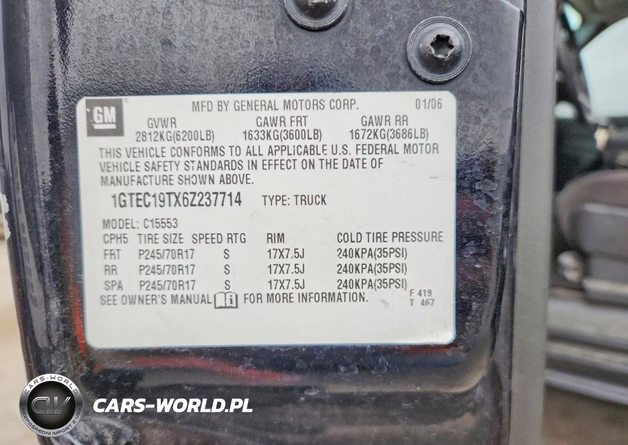 2006 GMC New Sierra C1500 VIN:1GTEC19TX6Z237714 - 12