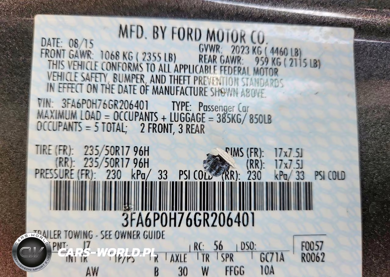 2016 Ford Fusion Se VIN:3FA6P0H76GR206401 - 12