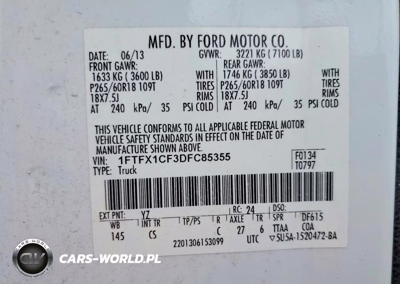 2013 Ford F150 Super Cab VIN:1FTFX1CF3DFC85355 - 12