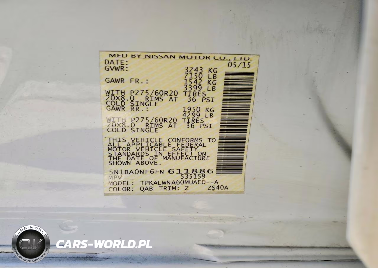 2015 Nissan Armada Platinum VIN:5N1BA0NF6FN611886 - 12