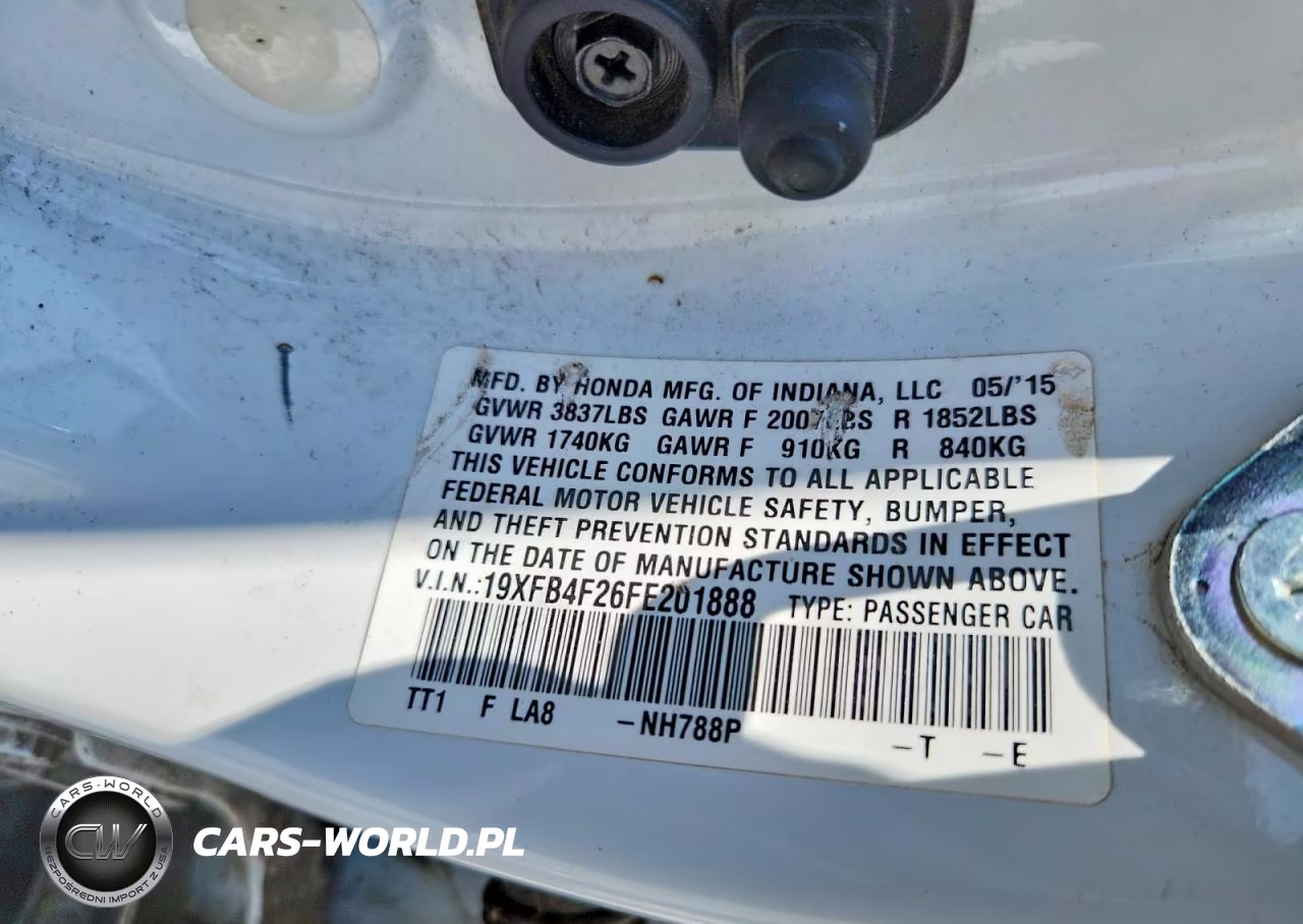 2015 Honda Civic Hybrid VIN:19XFB4F26FE201888 - 12