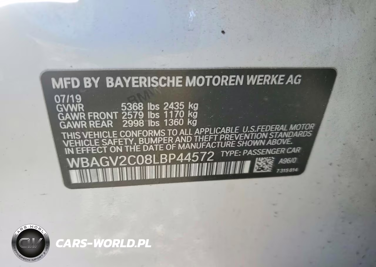 2020 BMW 840I VIN:WBAGV2C08LBP44572 - 12