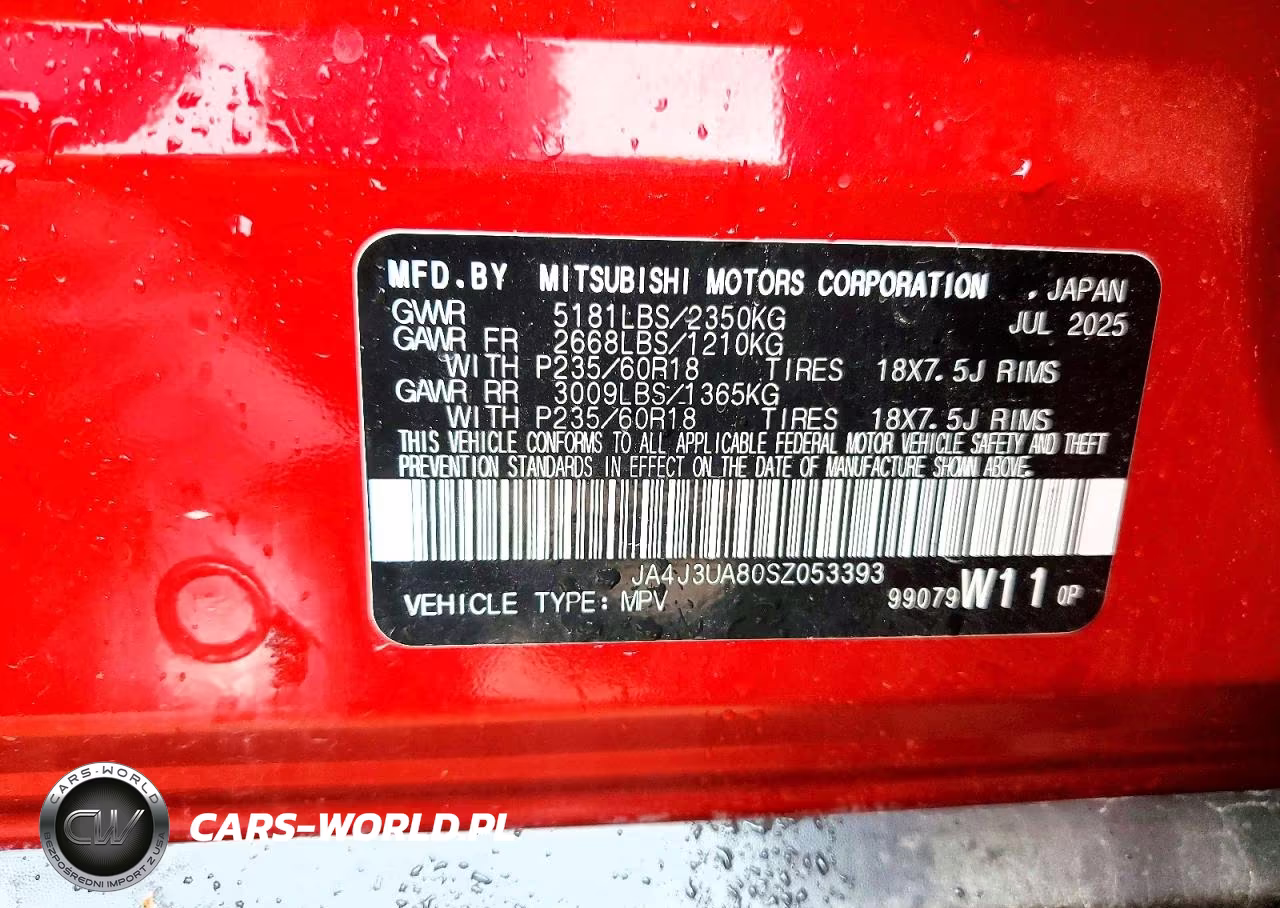 2025 Mitsubishi Outlander Es VIN:JA4J3UA80SZ053393 - 14