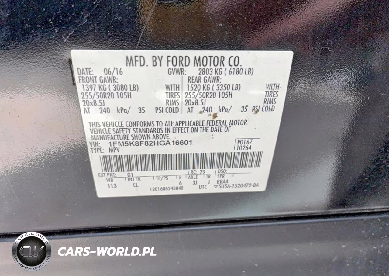 2017 Ford Explorer Limited VIN:1FM5K8F82HGA16601 - 10