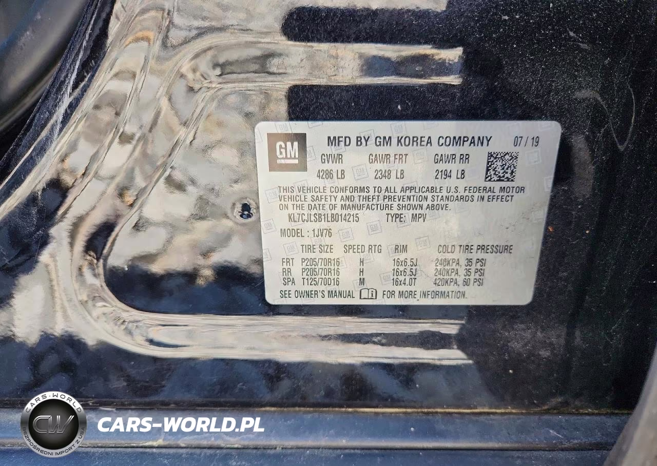 2020 Chevrolet Trax 1Lt VIN:KL7CJLSB1LB014215 - 13