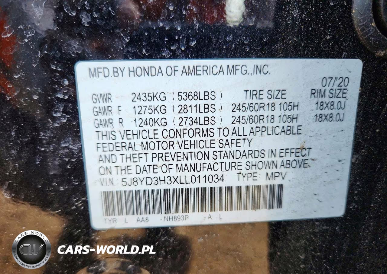 2020 Acura Mdx VIN:5J8YD3H3XLL011034 - 13