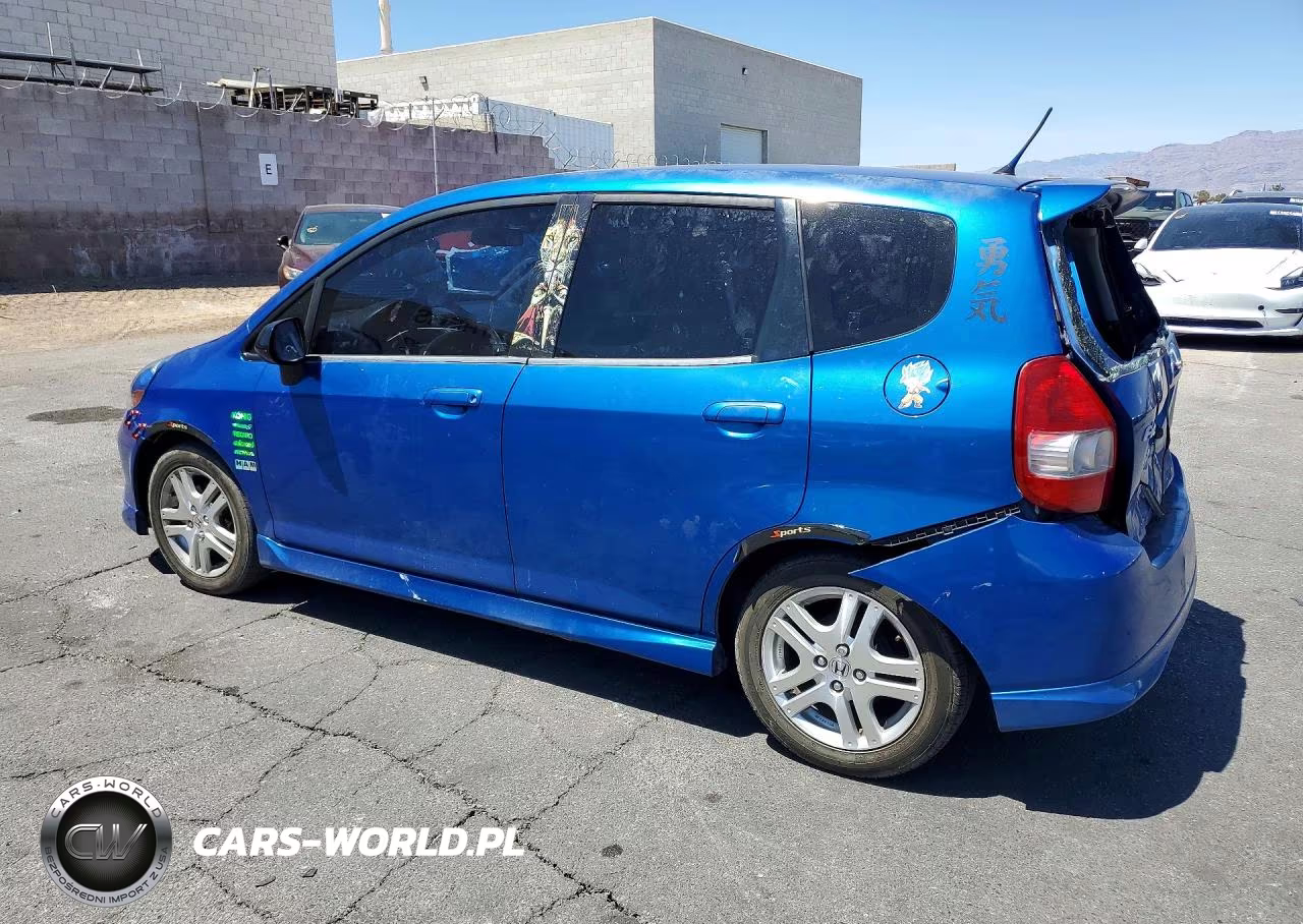 2007 HONDA FIT SPORT VIN:JHMGD38657S047762 - 2