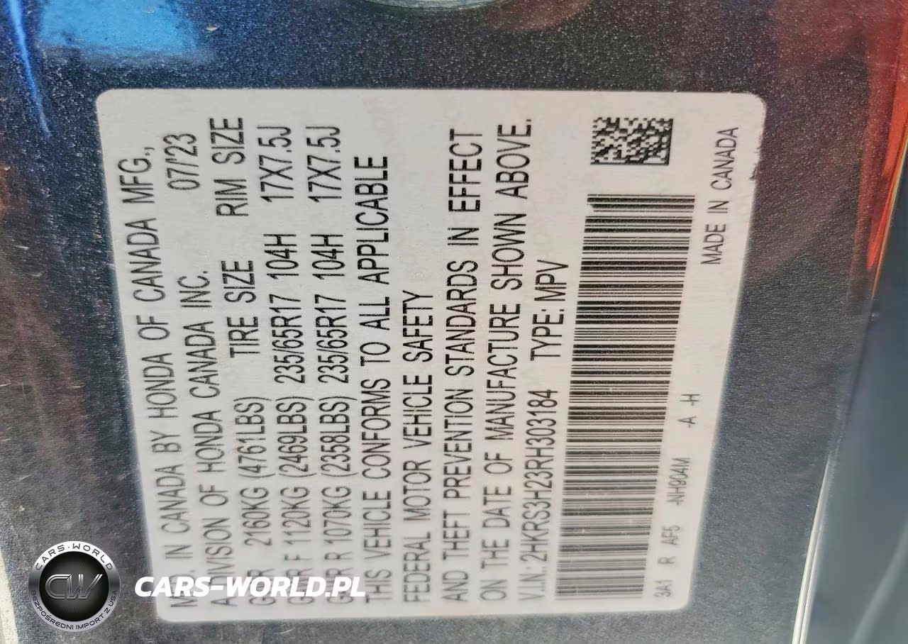 2024 Honda Cr-V Lx VIN:2HKRS3H23RH303184 - 14