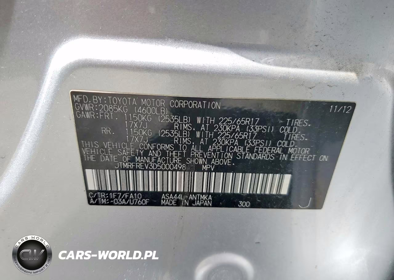 2013 Toyota Rav4 Xle VIN:JTMRFREV3D5000498 - 13