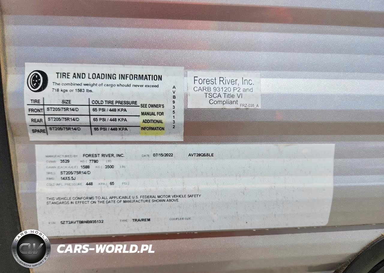 2022 Forest River Avenger Camper VIN:5ZT2AVTB8NB935132 - 10