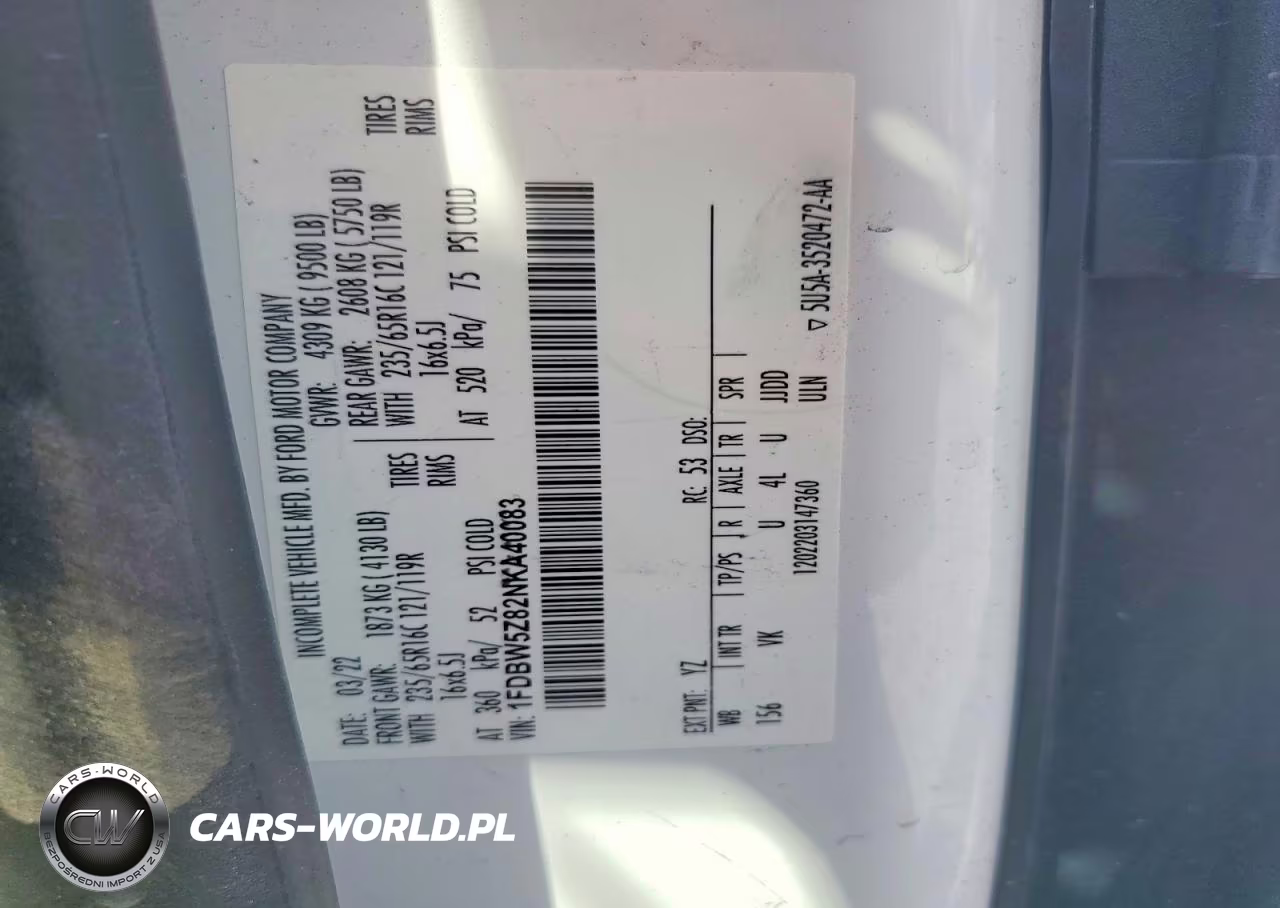2022 Ford Transit T-350 VIN:1FDBW5Z82NKA40083 - 12