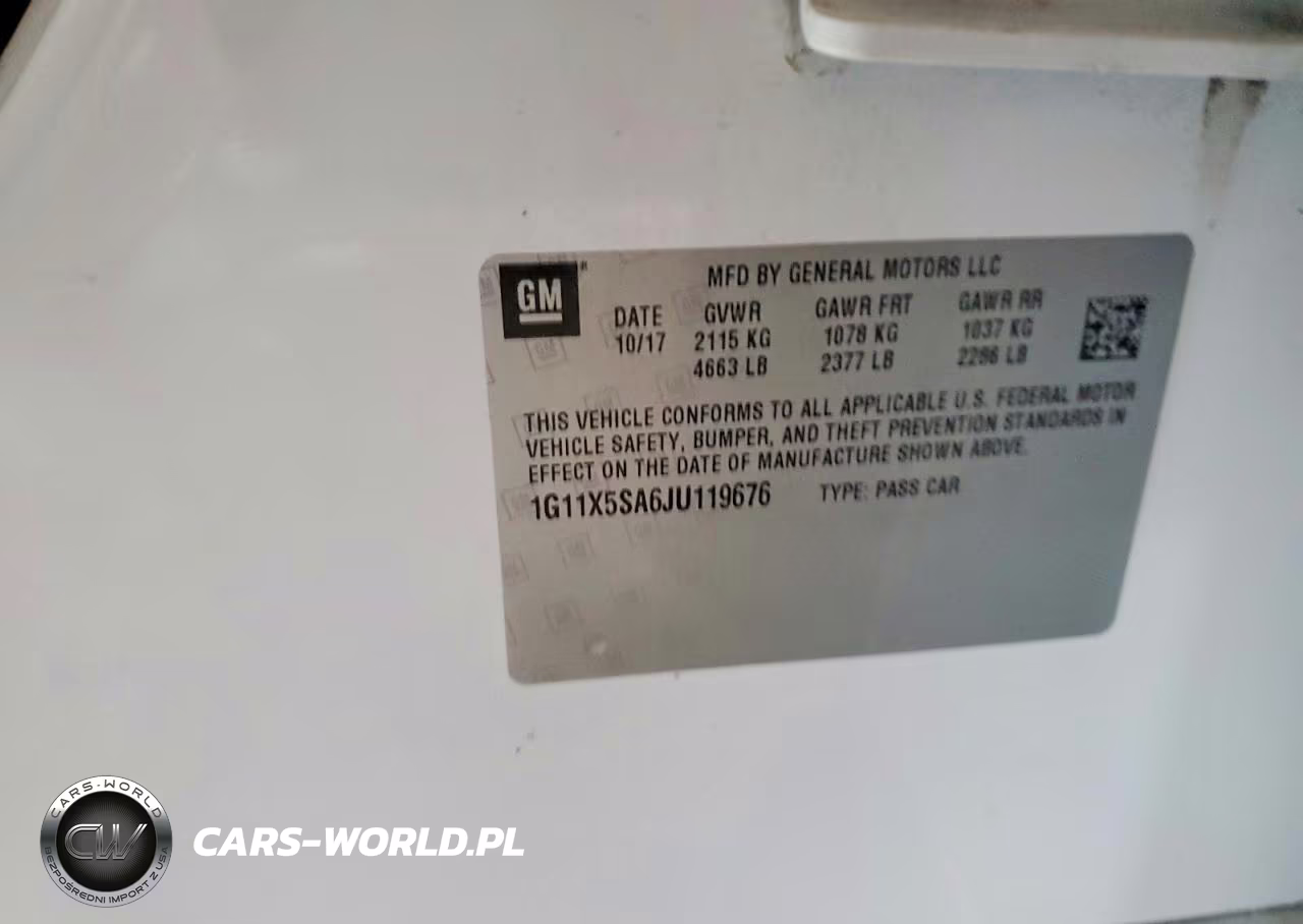2018 Chevrolet Impala Ls VIN:1G11X5SA6JU119676 - 12