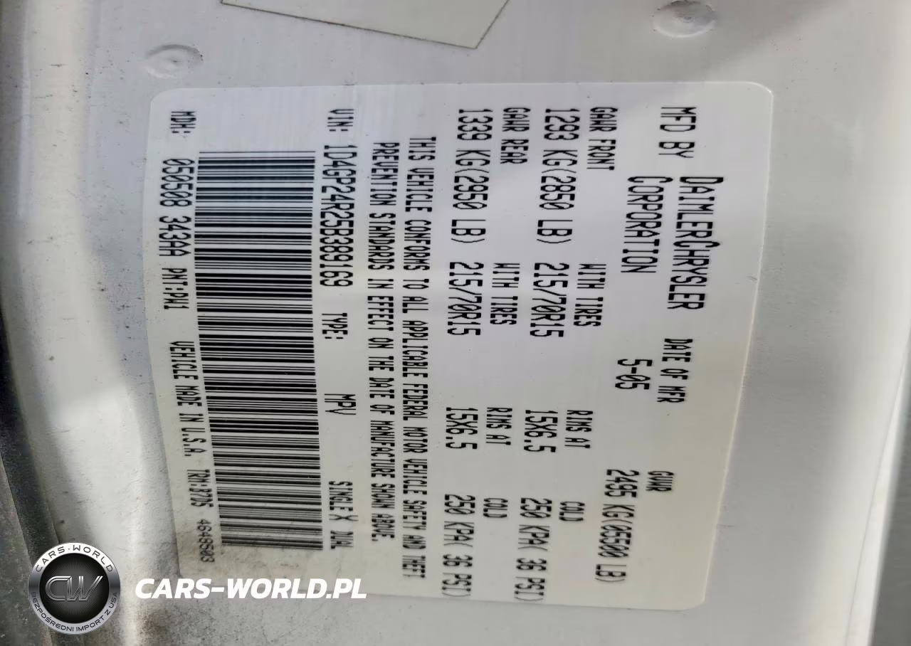 2005 Dodge Grand Caravan Se VIN:1D4GP24R25B389169 - 14