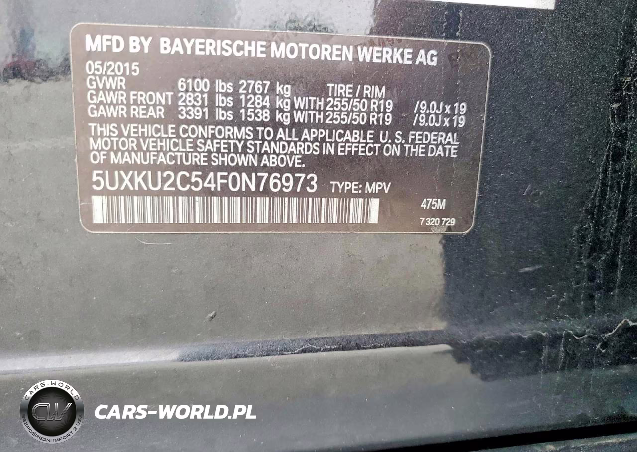 2015 BMW X6 xDrive35I VIN:5UXKU2C54F0N76973 - 13