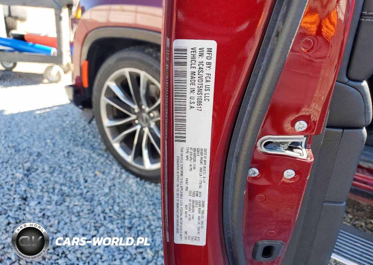 2022 Jeep Wagoneer Series Iii VIN:1C4SJVDT5NS108617 - 13