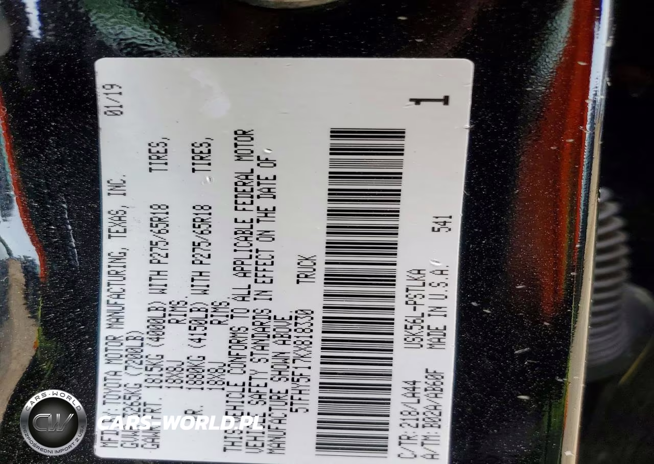 2019 Toyota Tundra Crewmax Limited VIN:5TFHY5F17KX818330 - 12