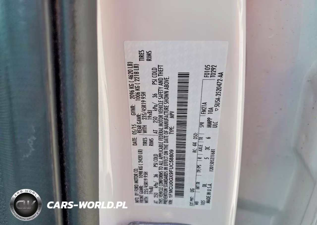 2015 Ford Escape Se VIN:1FMCU0GX9FUC58809 - 13