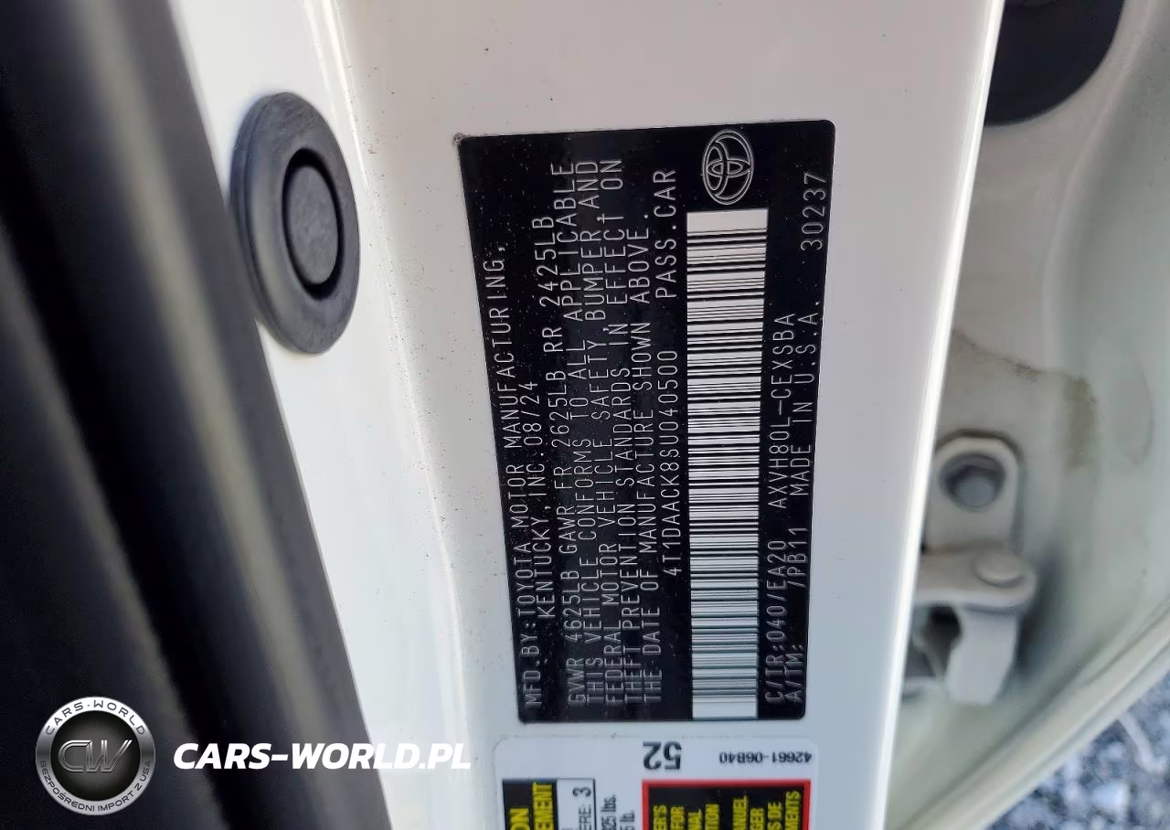 2025 Toyota Camry VIN:4T1DAACK8SU040500 - 12