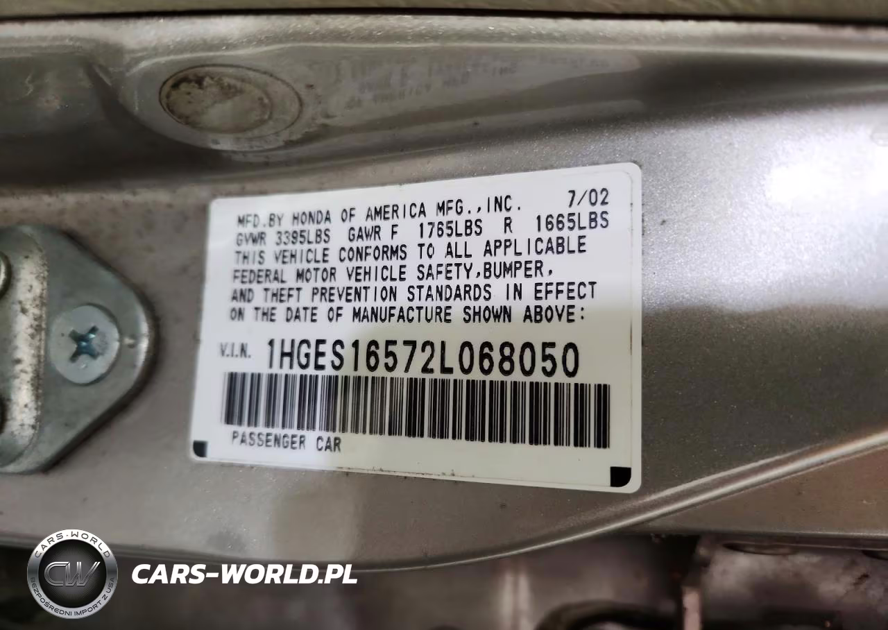 2002 Honda Civic Lx VIN:1HGES16572L068050 - 12