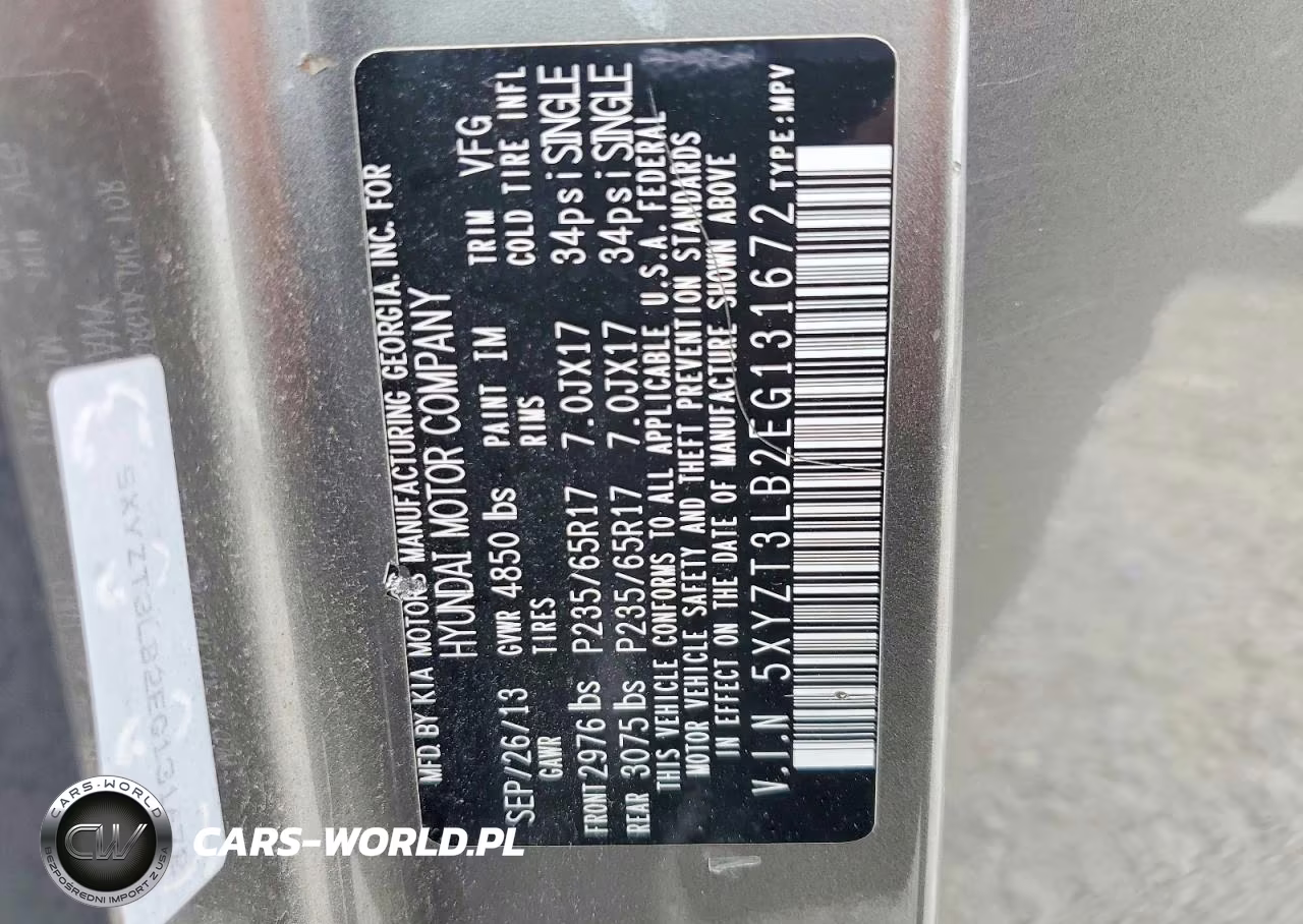 2014 Hyundai Santa Fe Sport 2.4L VIN:5XYZT3LB2EG131672 - 13