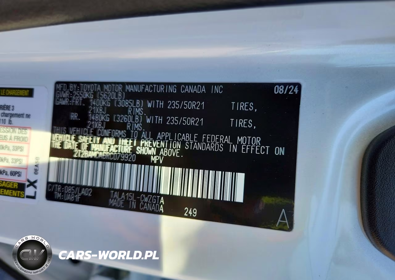 2024 Lexus Rx 350 Luxury VIN:2T2BAMCA6RC079920 - 13