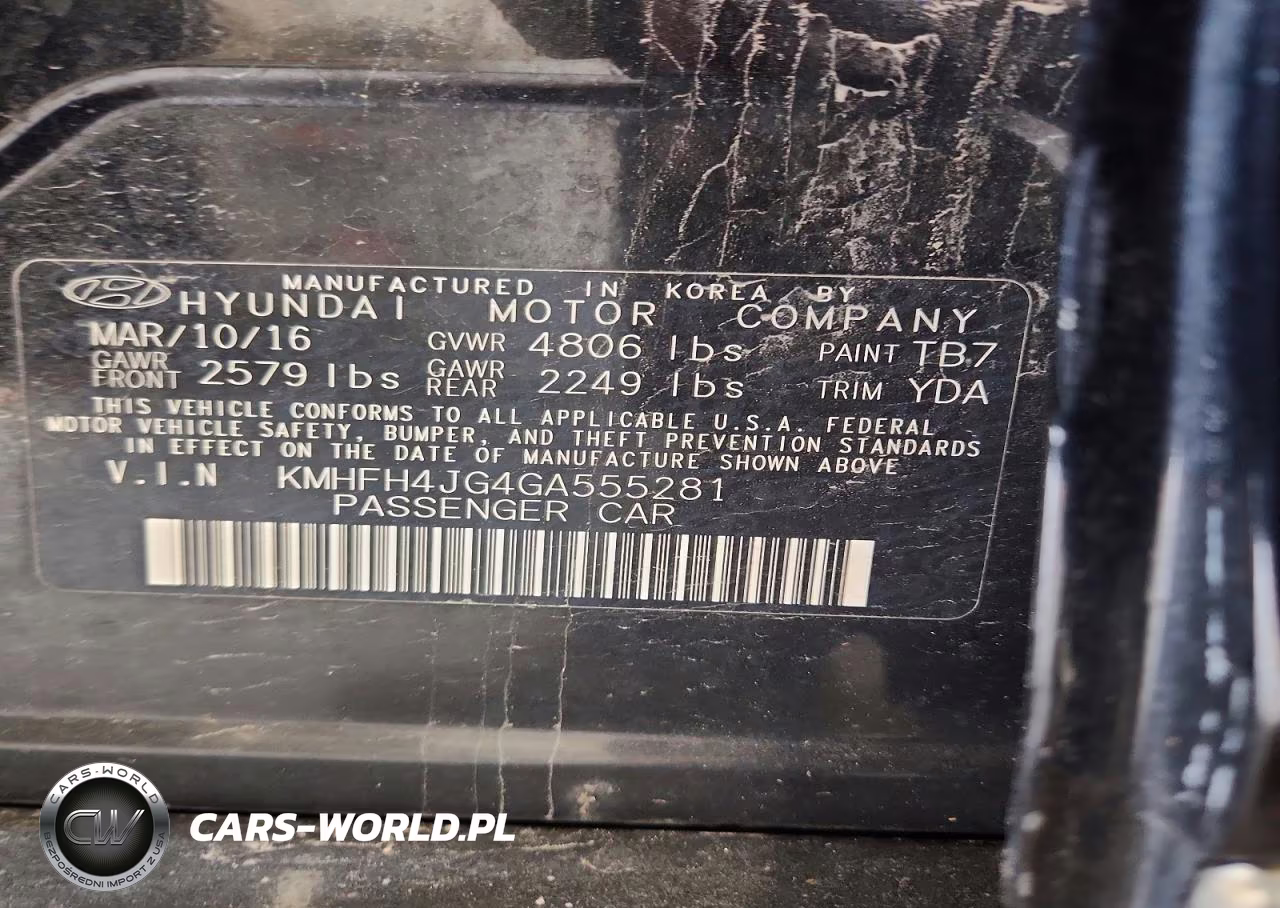 2016 Hyundai Azera Limited VIN:KMHFH4JG4GA555281 - 12