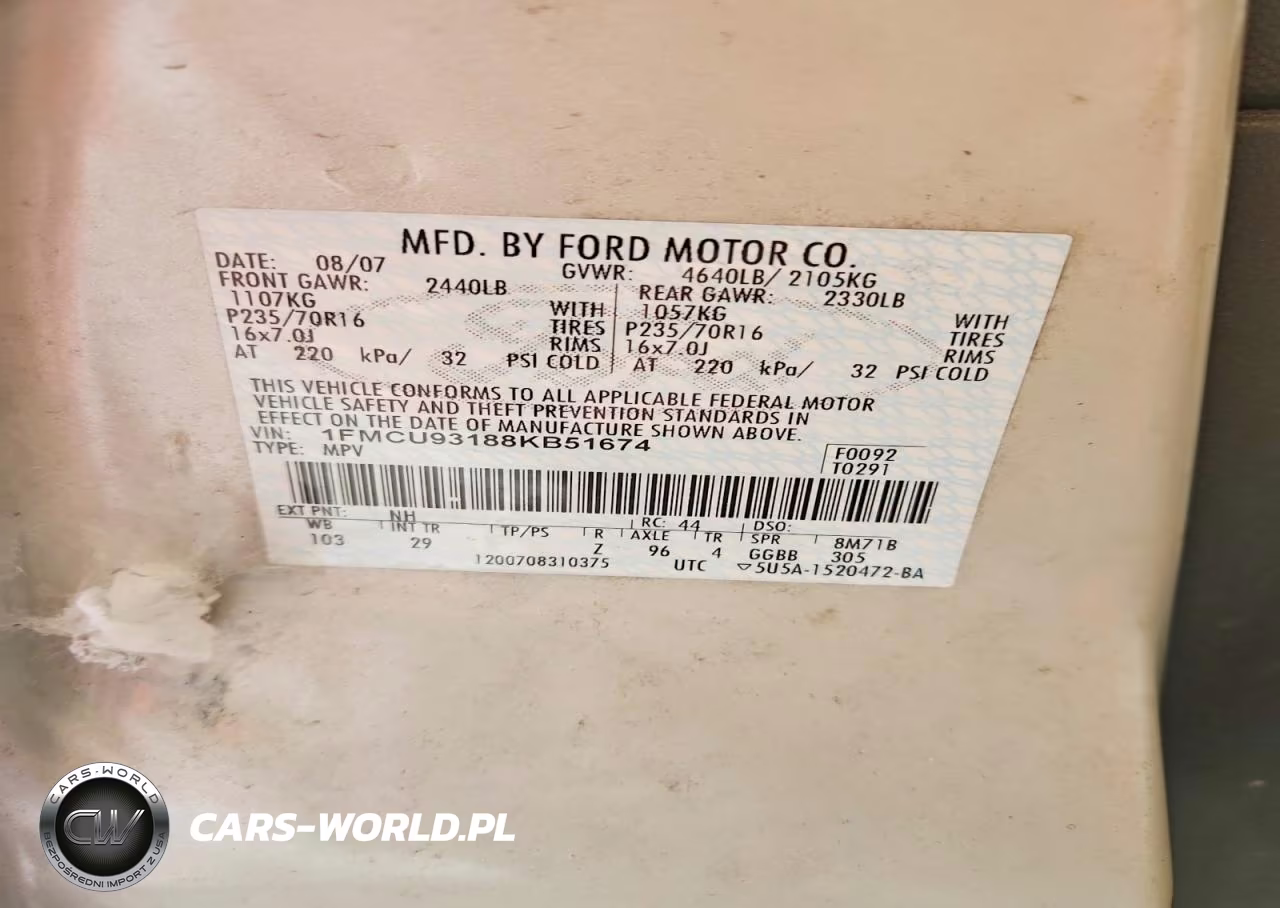 2008 Ford Escape Xlt VIN:1FMCU93188KB51674 - 13