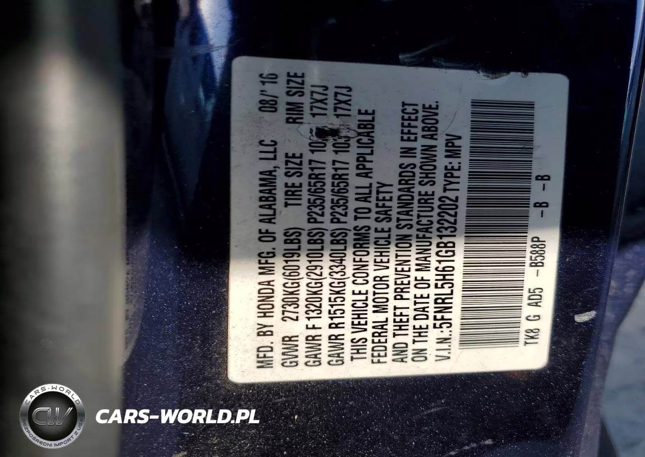 2016 Honda Odyssey Exl VIN:5FNRL5H61GB132202 - 13