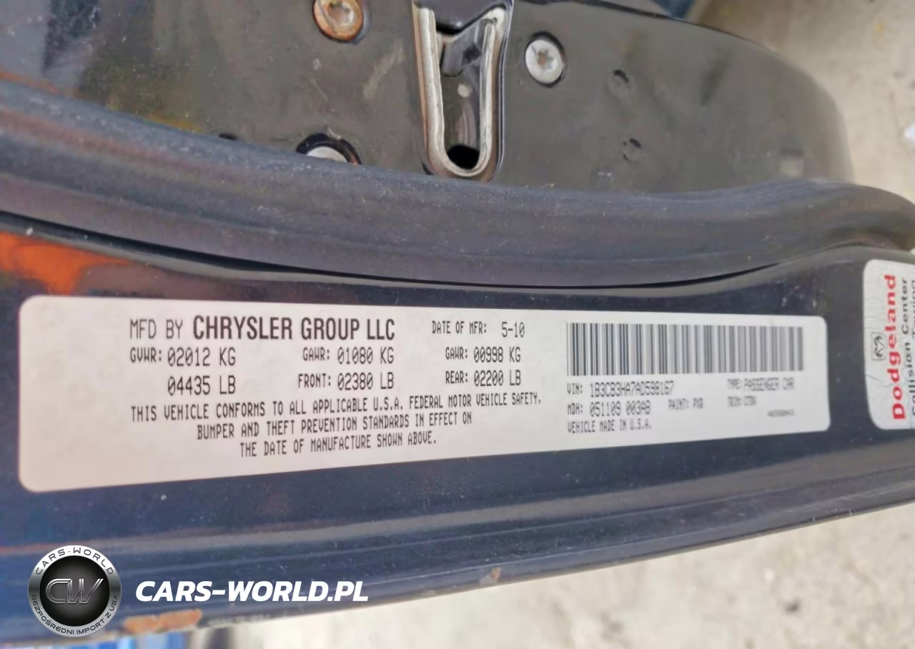 2010 Dodge Caliber Mainstreet VIN:1B3CB3HA7AD598167 - 12