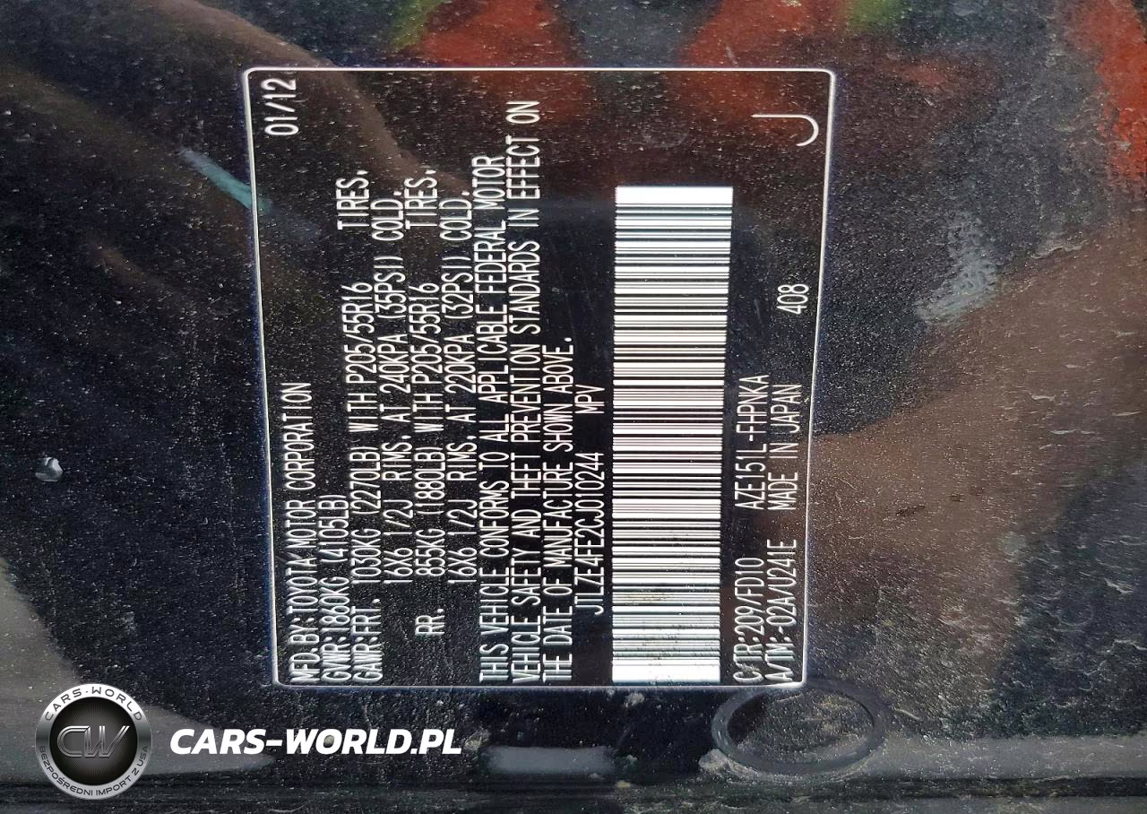2012 Scion Xb Base VIN:JTLZE4FE2CJ010244 - 12