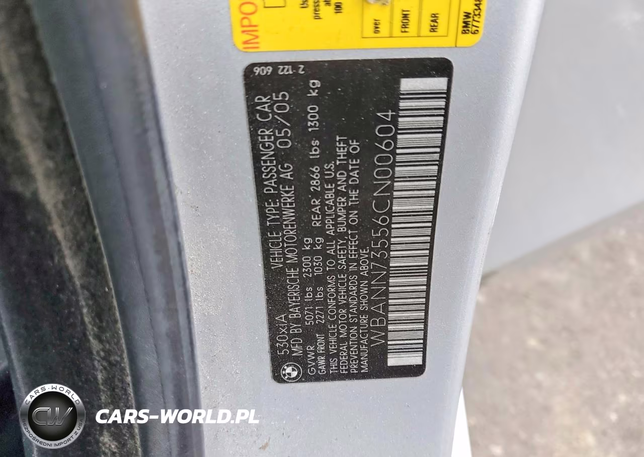 2006 BMW 530 VIN:WBANN73556CN00604 - 12