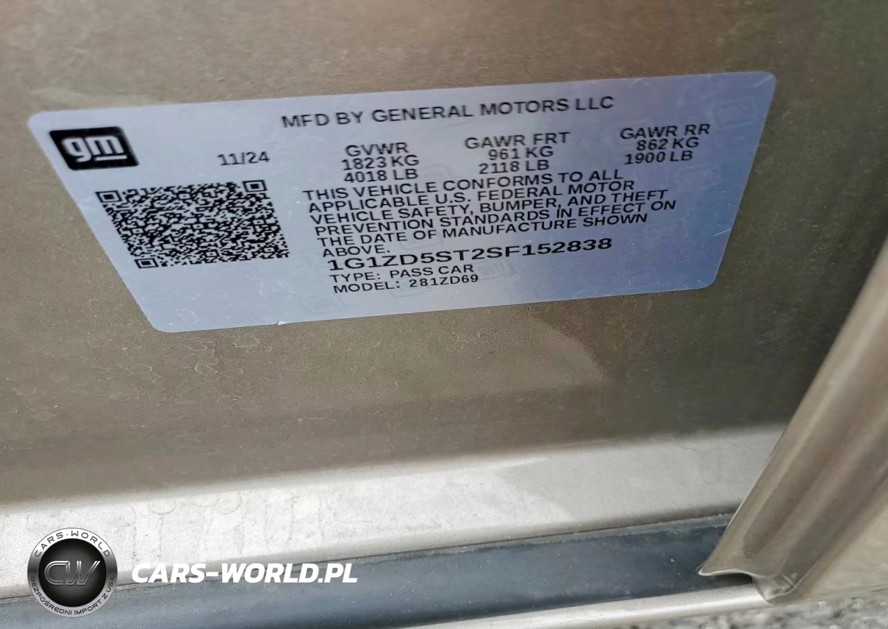 2025 Chevrolet Malibu Lt VIN:1G1ZD5ST2SF152838 - 13