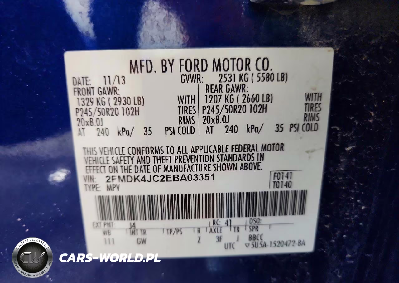 2014 Ford Edge Sel VIN:2FMDK4JC2EBA03351 - 12