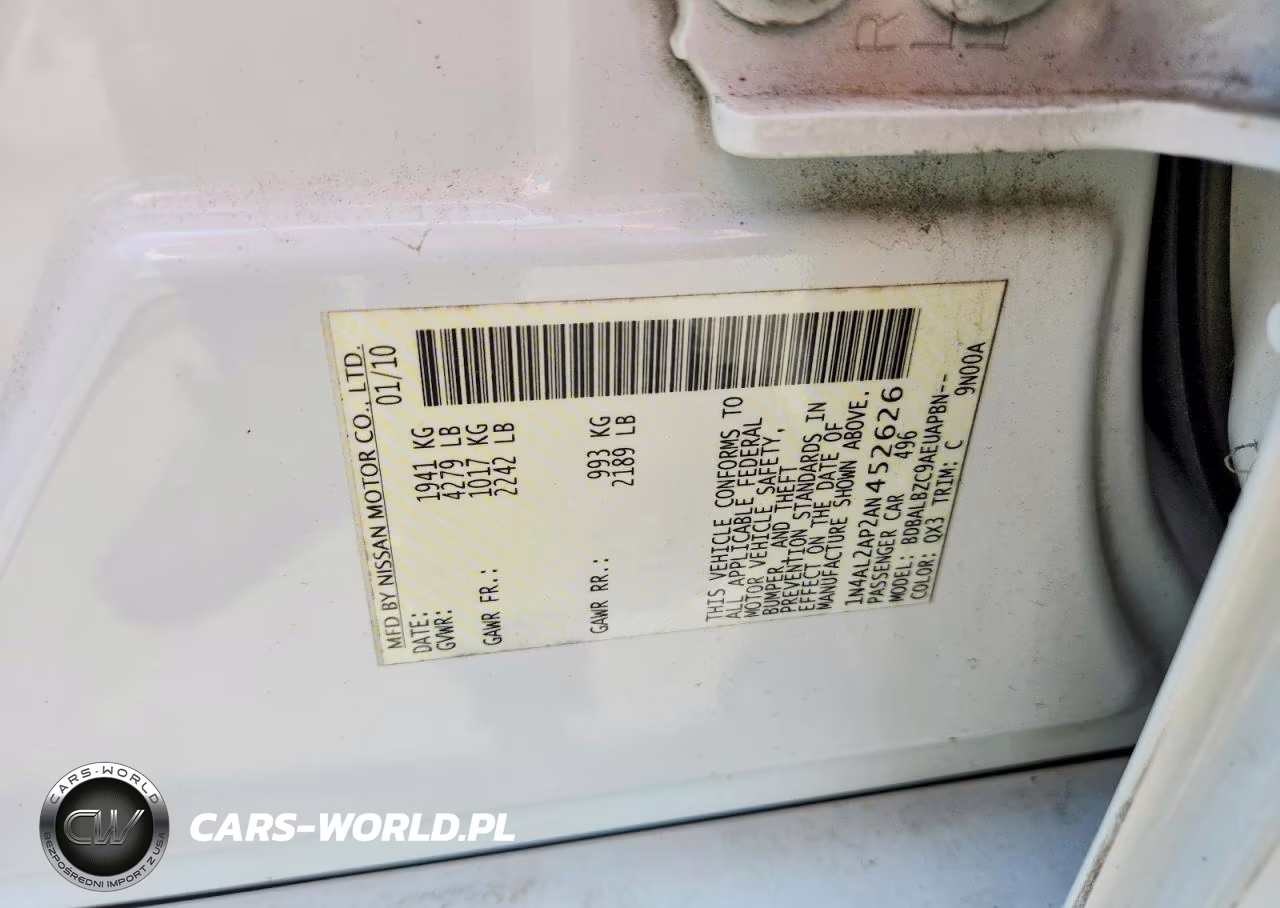 2010 Nissan Altima 2.5 VIN:1N4AL2AP2AN452626 - 13