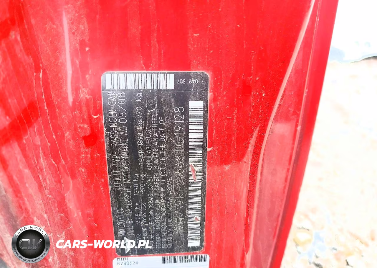 2008 Mini Cooper VIN:WMWRF33568TG19128 - 12