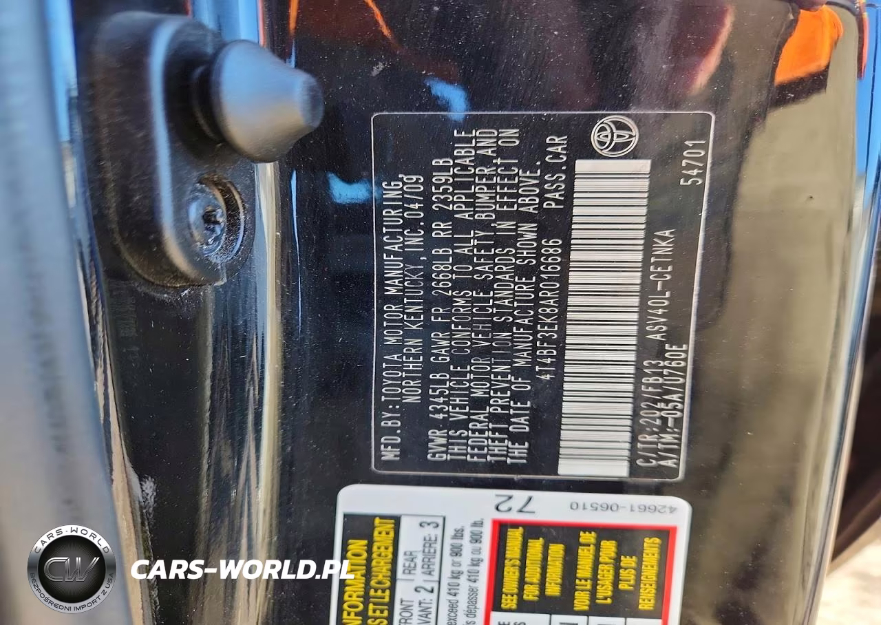 2010 Toyota Camry Le VIN:4T4BF3EK8AR016686 - 12