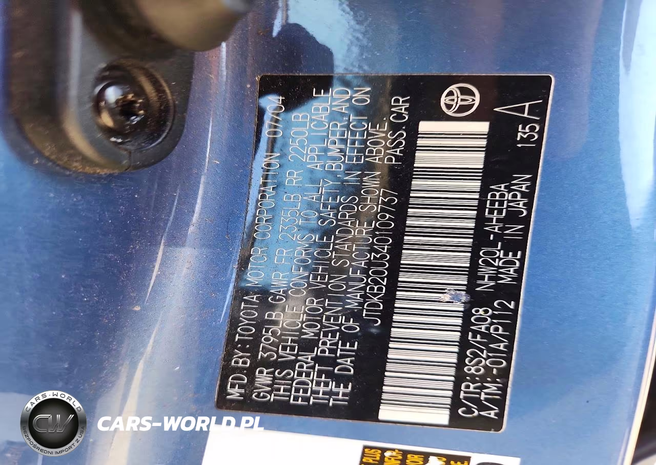 2004 Toyota Prius VIN:JTDKB20U340109737 - 12