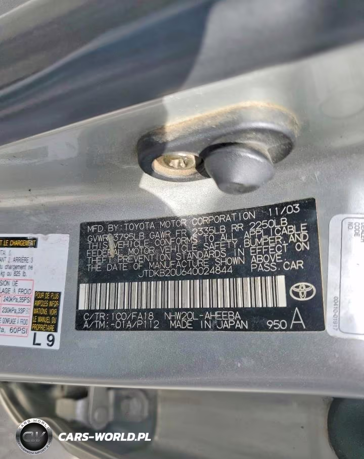 2004 Toyota Prius VIN:JTDKB20U640024844 - 12