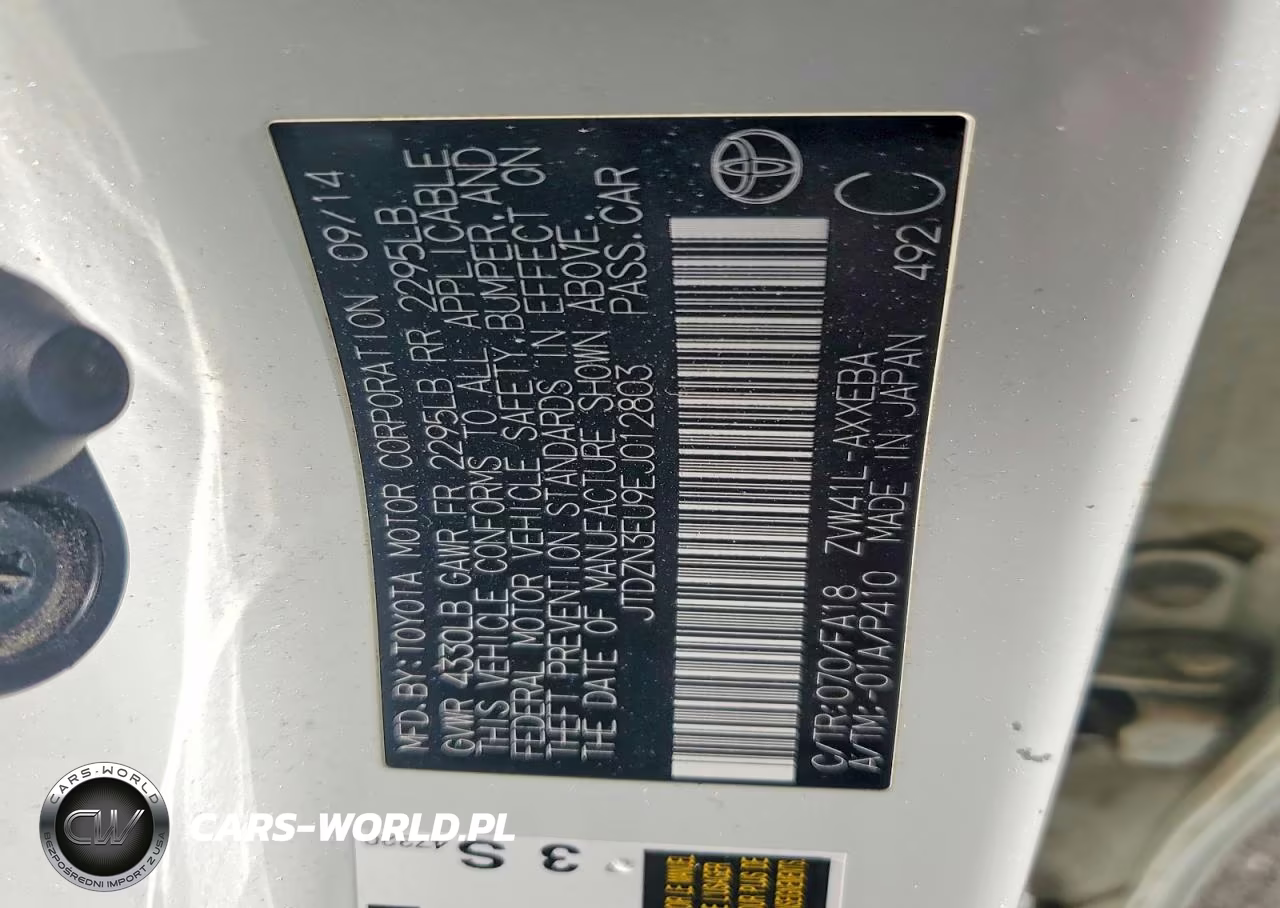 2014 Toyota Prius V Two VIN:JTDZN3EU9EJ012803 - 12
