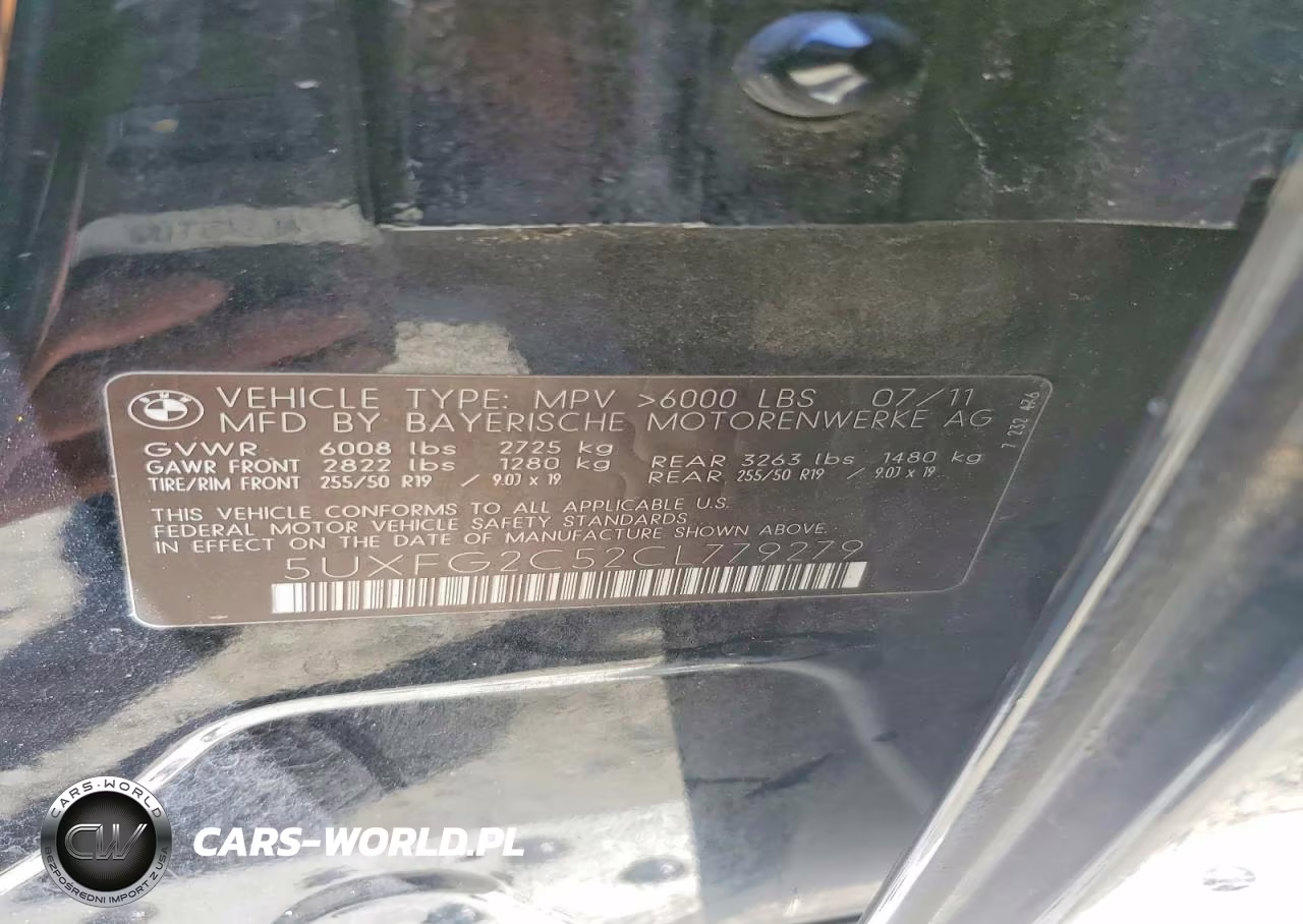 2012 BMW X6 VIN:5UXFG2C52CL779279 - 13