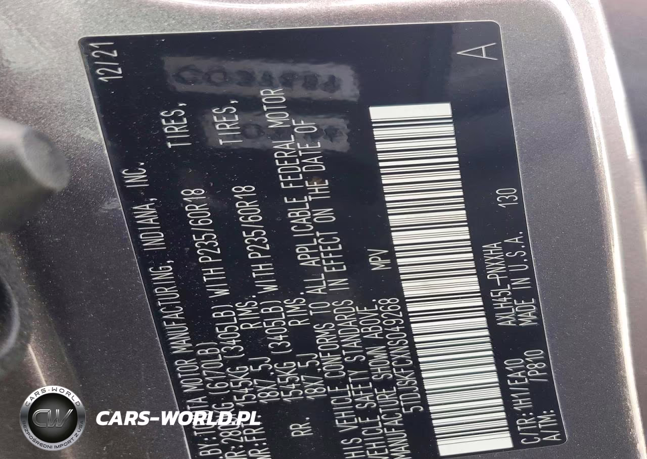 2022 Toyota Sienna Xle VIN:5TDJSKFCXNS049268 - 13