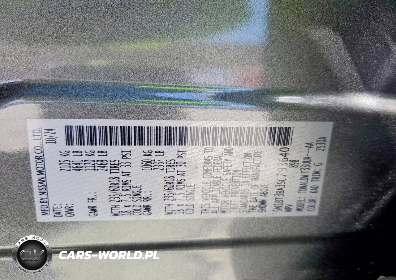 2025 Nissan Rogue Sv VIN:5N1BT3BA3SC793640 - 13