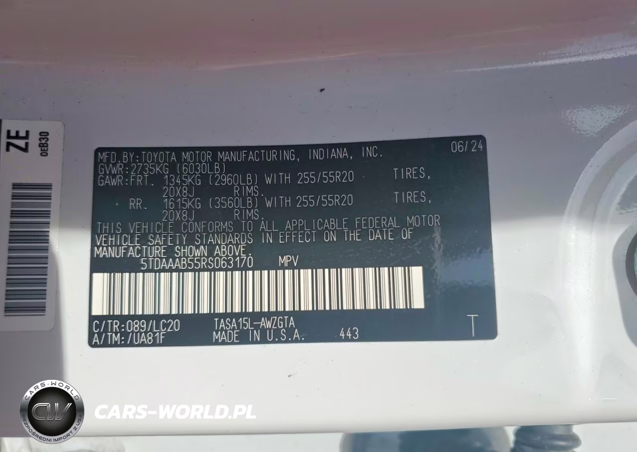 2024 Toyota Grand Highlander Limited VIN:5TDAAAB55RS063170 - 13
