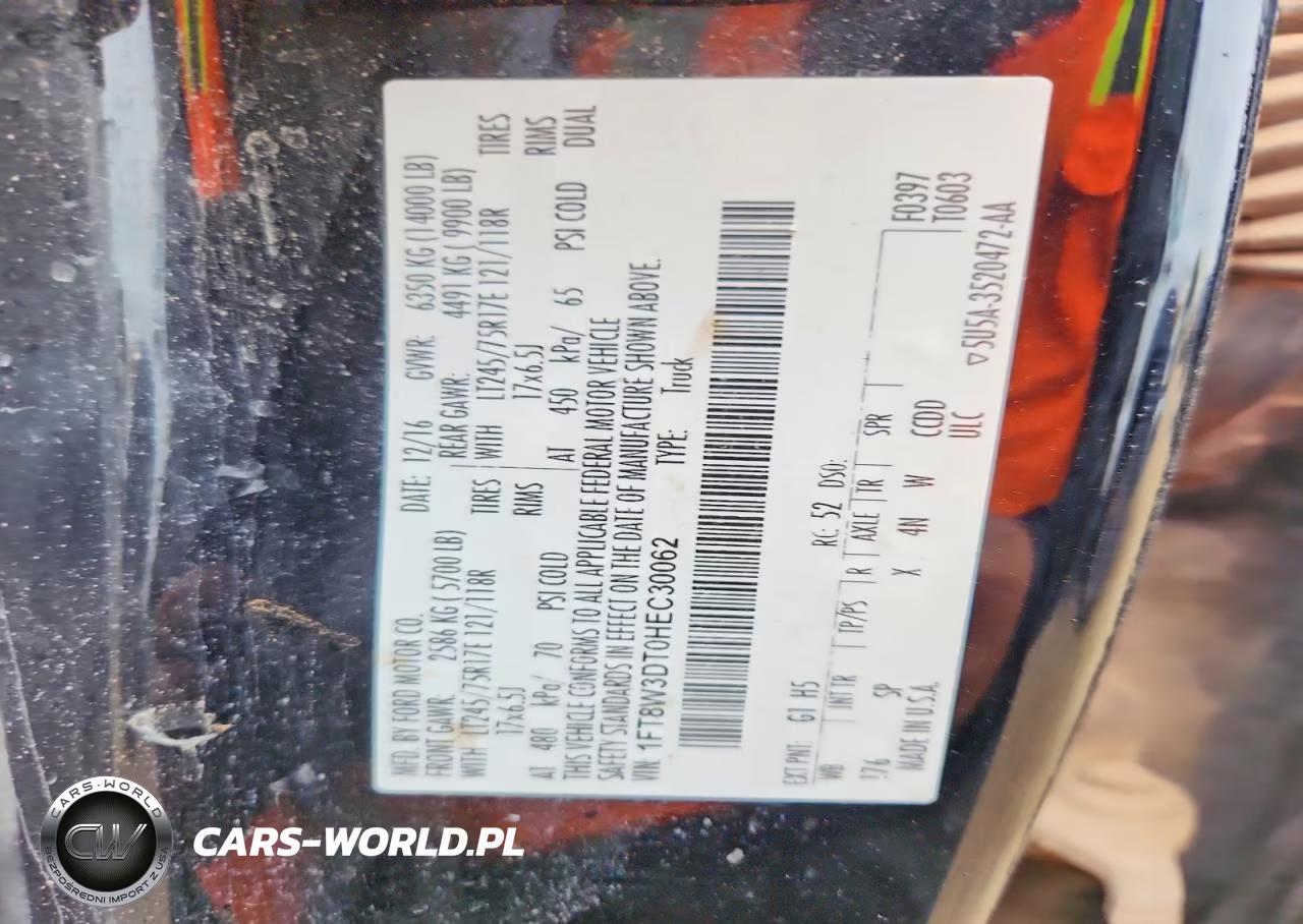 2017 Ford F350 Super Duty VIN:1FT8W3DT0HEC30062 - 13