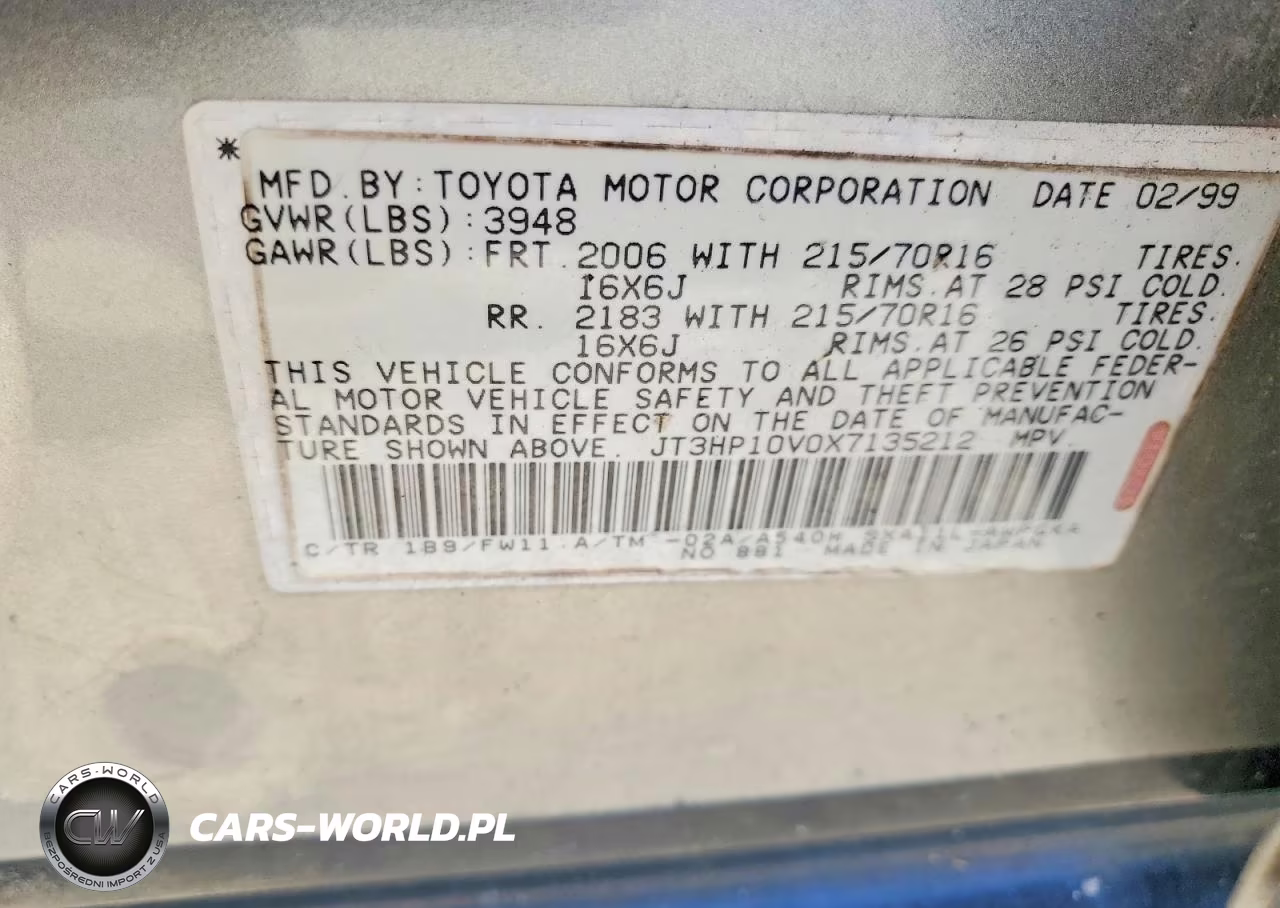 1999 Toyota Rav4 VIN:JT3HP10V0X7135212 - 13