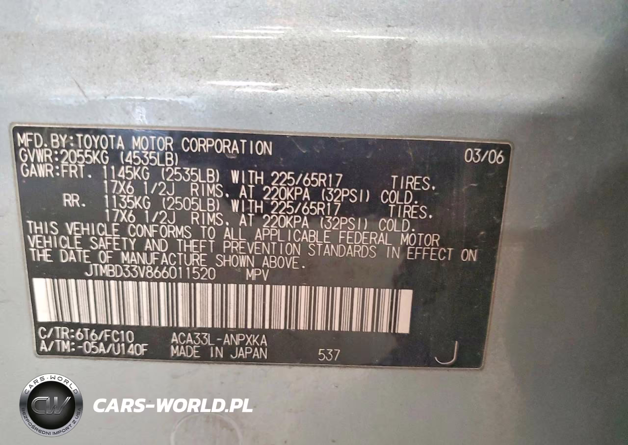 2006 Toyota Rav4 Base VIN:JTMBD33V866011520 - 13