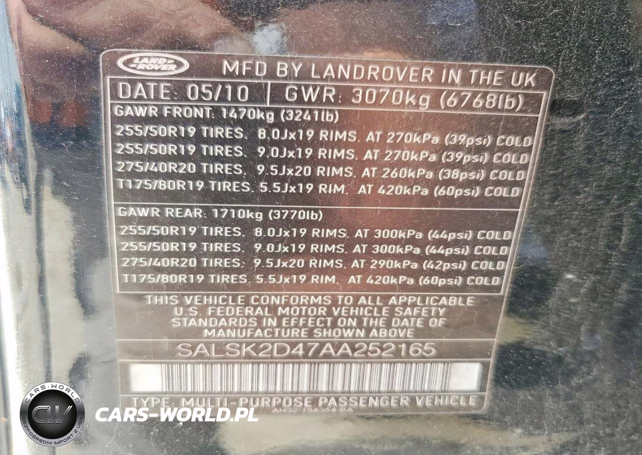 2010 Land Rover Range Rover Sport Lux VIN:SALSK2D47AA252165 - 13