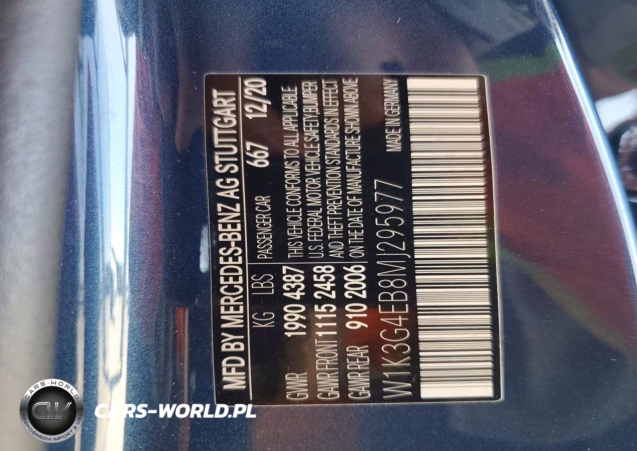 2021 Mercedes-Benz A 220 VIN:W1K3G4EB8MJ295977 - 12