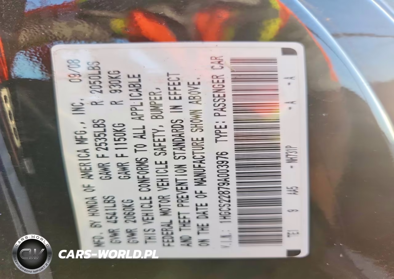 2009 Honda Accord Exl VIN:1HGCS22879A003976 - 12